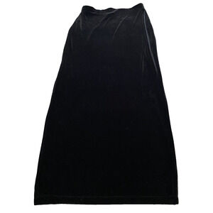 Vtg Laurel Womens Black Velvet Maxi Skirt Size Large Y2K Whimsigoth Witchy Goth
